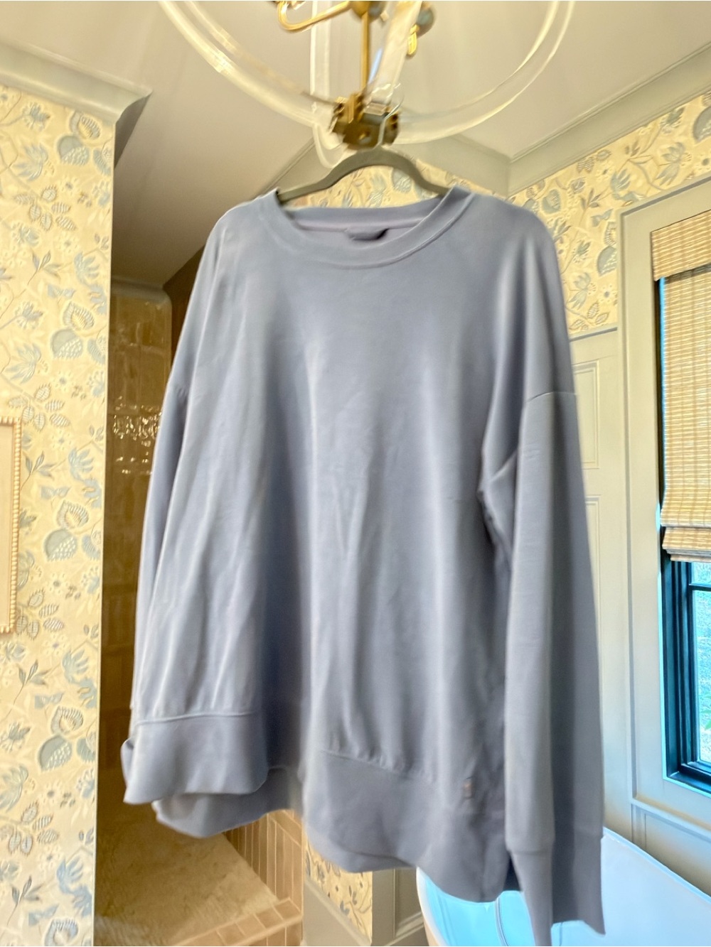 Women’s Light blue Crewneck Sweatshirt - Casual Pullover